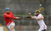 15 March 2015; Darren O'Hanrahan, Louth, in action against Conor Grogan, Tyrone. Allianz Hurling League, Division 3A, Round 4, Tyrone v Louth, Healy Park, Omagh, Co. Tyrone. Picture credit: Oliver McVeigh / SPORTSFILE