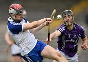 15 March 2015; Fergal Rafter, Monaghan, is tackled by Graham Morris, Fingal. Allianz Hurling League, Division 3A, Round 4, Monaghan v Fingal, St Tiernach’s Park, Clones, Co. Monaghan. Picture credit: Ramsey Cardy / SPORTSFILE