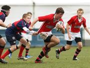 6 March 2008; Nathan Cahoon, Regent House, in action against William Stevenson, Ballyclare High. Northern Bank Schools' Cup, Ballyclare High v Regent House, Ravenhill, Belfast, Co. Antrim. Picture credit: Oliver McVeigh / SPORTSFILE