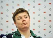 7 March 2008; Ireland captain Brian O'Driscoll during a press conference ahead of the RBS Six Nations game against Wales on Saturday. Croke Park, Dublin. Picture credit: Brendan Moran / SPORTSFILE