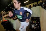 7 March 2008; Sean Doherty, Sligo Rovers runs out onto the pitch after a 30 minute delay to the start of the game wearing a St. Patrick's Athletic away strip, referee Anthony Buttmer would not allow the game to start due to similar strips on both teams. eircom League of Ireland Premier Division, St. Patrick's Athletic v Sligo Rovers, Richmond Park, Inchicore, Dublin. Picture credit; David Maher / SPORTSFILE