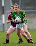 15 March 2015; Eilish O'Connor, Kerry, in action against Nicola Ward, Galway. TESCO HomeGrown Ladies National Football League, Division 1, Round 5, Galway v Kerry, Tuam Stadium, Tuam, Co. Galway. Picture credit: Pat Murphy / SPORTSFILE