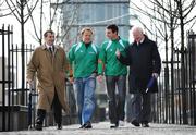 5 March 2008: ACCBank today announced its sponsorship of the Irish Olympic Team, ahead of the 2008 Olympic Summer Games, which are taking place in Beijing from 8 to 24 August. The new agreement was announced earlier today, at Grand Canal Square in the Dublin Docklands. At the announcement were from left, Eddie Kingston, ACCBank General Manager, Tim Goodbody, Sailing, Jamie Costin, 50km Walk and Pat Hickey, President of the Olympic Council of Ireland. Grand Canal Square, Dublin. Picture credit: Brendan Moran / SPORTSFILE