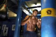 6 March 2008: WBA and WBC belt holder David Haye is pictured training ahead of his fight against WBO cruiserweight champion Enzo Maccarinelli in the Battle of Britain at the O2 Arena this weekend. Fight night begins exclusively live on Setanta Sports 1 at 10.30pm on Saturday the 8th March 2008. To subscribe go to www.setanta.com. London, England. Images issued on behalf of Setanta Ireland by SPORTSFILE