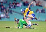 9 March 2008; Donal O'Grady, Limerick, in action against David Barrett, Clare. Allianz National Hurling League, Division 1B, Round 3, Limerick v Clare, Gaelic Grounds, Limerick. Picture credit: David Maher / SPORTSFILE