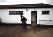 9 March 2008; Derry manager Brian McGilligan leaves the dressing room for the game. Allianz National Hurling League, Division 2B, Round 3, Armagh v Derry, Keady, Co. Armagh. Picture credit; Oliver McVeigh / SPORTSFILE