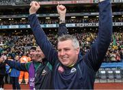 17 March 2015; Corofin manager Stephen Rochford celebrates after the AIB GAA Football All-Ireland Senior Club Championship Final match between Corofin and Slaughtneil at Croke Park in Dublin. Photo by Ray McManus/Sportsfile
