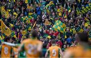17 March 2015; The Corofin players run to the Cusack Stand to celebrate with their supporters. AIB GAA Football All-Ireland Senior Club Championship Final, Corofin, Co Galway, v Slaughtneil, Co Derry. Croke Park, Dublin. Picture credit: Ray McManus / SPORTSFILE