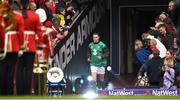 14 March 2015; Jonathan Sexton, Ireland, runs out to win his 50th cap. RBS Six Nations Rugby Championship, Wales v Ireland. Millennium Stadium, Cardiff, Wales. Picture credit: Stephen McCarthy / SPORTSFILE