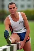 8 June 2000; International runner James Nolan poses for a portrait at the Belfield Athletics Track in UCD, Dublin. Photo by Brendan Moran/Sportsfile