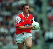 11 June 2000; Martin Stanfield of Louth during the Bank of Ireland Leinster Senior Football Championship Quarter-Final match between Kildare and Louth at Croke Park in Dublin. Photo by Brendan Moran/Sportsfile