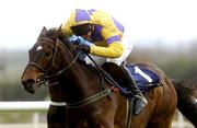 28 April 2004; Arch Stanton, with Ruby Walsh up, on the way to winning the Tattersalls Novice Hurdle at Punchestown Racecourse in Kildare. Photo by Matt Browne/Sportsfile