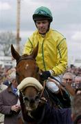 28 April 2004; Beef or Salmon, with Timmy Murphy up, after winning the Heineken Gold Cup at Punchestown Racecourse in Kildare. Photo by Matt Browne/Sportsfile