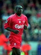 21 May 2000; Emile Heskey of Liverpool during the Steve Staunton and Tony Cascarino Testimonial match between Republic of Ireland and Liverpool at Lansdowne Road in Dublin. Photo by Brendan Moran/Sportsfile