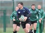 13 March 2008; Ireland's Denis Leamy in action during squad training. Ireland rugby squad training, Belfield, UCD, Dublin. Picture credit; Brian Lawless / SPORTSFILE