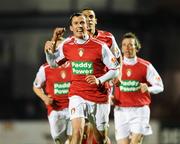 14 March 2008; Keith Fahey, St Patrick's Athletic, celebrates after scoring his side's goal. eircom League Premier Division, Bohemians v St Patrick's Athletic, Dalymount Park, Dublin. Picture credit; Matt Browne / SPORTSFILE