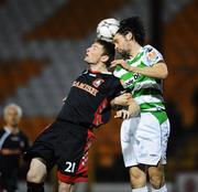 14 March 2008; Denis Behan, Cork City, in action against Darragh Maguire, Shamrock Rovers. eircom League of Ireland Premier Division, Shamrock Rovers v Cork City, Tolka Park, Dublin. Picture credit; Paul Mohan / SPORTSFILE