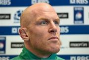 20 March 2015; Ireland captain Paul O'Connell during the pre-match press conference. Ireland Rugby Press Conference. BT Murrayfield Stadium, Edinburgh, Scotland. Picture credit: Brendan Moran / SPORTSFILE