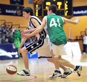 12  March 2008; Colm O Hagan, St Joseph's Galway, in action against Ronan Murray, Colaiste Eanna. Boys U16 A Final Schools League Final, St Joseph's Galway v Colaiste Eanna, Dublin, National Basketball Arena, Tallaght, Dublin. Picture credit: Brian Lawless / SPORTSFILE  *** Local Caption ***