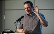 21 March 2015; Mental health advocate Conor Cusack speaking to delegates during the GAA Health & Wellbeing Conference. Croke Park, Dublin. Photo by Sportsfile