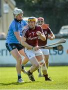 22 March 2015; Paul Kileen, Galway, in action against Liam Rushe, Dublin. Allianz Hurling League Division 1A, round 5, Dublin v Galway. Parnell Park, Dublin. Picture credit: Piaras Ó Mídheach / SPORTSFILE