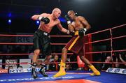 22 March 2008; Albert Rybacki, left, in action against Freeman Taft. Ladbrokes.com Fight Night Undercard, Light Heavyweight bout, Albert Rybacki v Freeman Taft. National Boxing Stadium, South Circular Road, Dublin. Picture credit; Stephen McCarthy / SPORTSFILE *** Local Caption *** Albert Rybacki   Freeman Taft