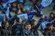 28 March 2015; Dublin supporters, in the Cusack Stand, celebrate a score. Allianz Football League, Division 1, Round 6, Dublin v Derry. Croke Park, Dublin. Picture credit: Ray McManus / SPORTSFILE