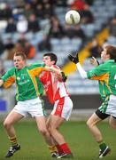 5 April 2008; Ciarán Gevlin, St. Patrick's, in action against John O'Mahoney and Fionn Fitzgerald, St. Brendan's. All Ireland Colleges A Football Final, St Brendans, Killarney v St Patrick's Academy, Dungannon, O'Moore Park, Portlaoise, Co. Laois. Picture credit: Ray Lohan / SPORTSFILE