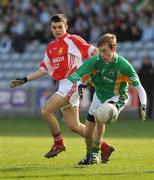 5 April 2008; Fionn Fitzgerald, St Brendan's, in action against Colm McKenna, St Patrick's. All Ireland Colleges A Football Final, St Brendans, Killarney v St Patricks Academy, Dungannon, O'Moore Park, Portlaoise, Co. Laois. Picture credit: Ray Lohan / SPORTSFILE