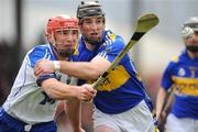 6 April 2008; Waterford's Seamus Prendetrgast is restrained by Tipperary's Conor O'Mahony. Allianz National Hurling League, Quarter-Final, Tipperary v Waterford, Nowlan Park, Kilkenny. Picture credit: Ray McManus / SPORTSFILE