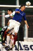 7 April 2008; Peter Thompson, Linfield, in action against Kyle Neill, Glentoran. Setanta Cup, Glentoran v Linfield, The Oval, Belfast. Picture credit: Peter Morrison / SPORTSFILE