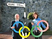 7 April 2008; Ballymore Homes has announced a major sponsorship with the Olympic Council of Ireland that will see Ballymore become official sponsors of the Irish team competing in the Olympic Games Bejing next August and in four years time when the Games will be staged in London in 2012. Pictured at the announcement were David Brophy, Chief Operating Officer, Ballymore Properties along with Beijing bound athlete Joanne Cuddihy. Picture credit: David Maher / SPORTSFILE