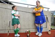 7 April 2008; Lizzie Lynch, left, Meath and Eimear Farrell, Roscommon, during a Camogie National League Division 3 & 4 photocall at Croke Park, Dublin. Picture credit: David Maher / SPORTSFILE