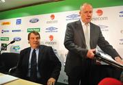 8 April 2008; Liam Brady, right, and Marco Tardelli, assistants to newly appointed Republic of Ireland Senior team manager, Giovanni Trapattoni arriving before a Press Conference. FAI Press Conference, Football Association of Ireland Headquarters, National Sports Campus, Abbotstown, Dublin. Picture credit: David Maher / SPORTSFILE