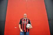 9 April 2008; Bohemian F.C. star Glen Crowe before a press conference hosted by the club to honour Glen on breaking Turlough O'Connor's club goal scoring record of 120 goals. The record breaking 121st goal was scored by Glen, for Bohemians, last Friday night against Shamrock Rovers. Dalymount Park, Phibsboro, Dublin. Picture credit: Brian Lawless / SPORTSFILE