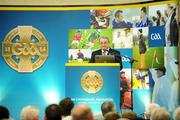 12 April 2008; GAA President Nickey Brennan speaking at the 2008 GAA Annual Congress. Radisson Hotel, Sligo. Picture credit: Ray McManus / SPORTSFILE