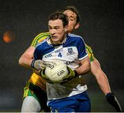 1 April 2015; Kevin Loughran, Monaghan, in action against Hugh McFadden, Donegal. EirGrid Ulster U21 Football Championship, Semi-Final, Donegal v Monaghan. Healy Park, Omagh, Co Tyrone. Picture credit: Oliver McVeigh / SPORTSFILE