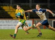 1 April 2015; Eoin McHugh, Donegal, in action against Fergal Malone, Monaghan. EirGrid Ulster U21 Football Championship, Semi-Final, Donegal v Monaghan, Healy Park, Omagh, Co Tyrone. Picture credit: Oliver McVeigh / SPORTSFILE