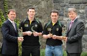 17 April 2008; Chairman of the Football Selection Committee Jack O'Connor, left, with from left to right, Dublin footballer Colin Moran, Galway hurler Alan Kerins and Chairman of the Hurling Selection Committee Donal O'Grady at the launch of the Opel Gaelic Players Awards for 2008. Now in its third year, Opel Ireland and the GPA are delighted to announce the return of the Opel Gaelic Players Awards for 2008. Jurys Croke Park Hotel, Jones's Road, Dublin. Picture credit: Matt Browne / SPORTSFILE