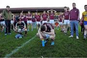4 April 2015; Damien Comer, Galway, holds his head in his hands after his side's defeat to Roscommon. EirGrid Connacht U21 Football Championship Final, Galway v Roscommon. Tuam Stadium, Tuam, Co. Galway. Picture credit: Ray Ryan / SPORTSFILE