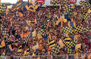 14 September 1997; Clare fans in the Canal End during the Guinness All Ireland Hurling Final match between Clare and Tipperary at Croke Park in Dublin. Photo by Ray McManus/Sportsfile