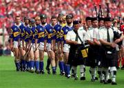 2 July 2000; The Tipperary during the pre-match parade prior to the Guinness Munster Senior Hurling Championship Final between Cork and Tipperary at Semple Stadium in Thurles, Tipperary. Photo by Ray McManus/Sportsfile