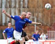 26 April 2008; Paul McAreavey, Linfield, in action against Colin Coates, Crusaders. Carnegie League Premier Division, Crusaders v Linfield, Seaview, Belfast, Co. Antrim. Picture credit: Oliver McVeigh / SPORTSFILE