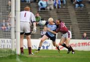 26 April 2008; Mark Vaughan, Dublin, in action against Damien Healy, Westmeath. Allianz National Football League, Division 2 Final, Dublin v Westmeath, Pairc Tailteann, Navan, Co. Meath. Picture credit: Brendan Moran / SPORTSFILE