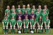 20 March 2015; The Republic of Ireland squad. Republic of Ireland U17 Women's squad portraits. Roganstown Hotel, Swords, Co. Dublin. Picture credit: David Maher / SPORTSFILE