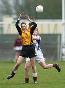 25 April 2008; Natashya Lennon, St Mary's, in action against Niamh Fahy, Glenamaddy. Pat the Baker Post Primary School Junior B Final, St Mary's, Newry v Glenamaddy, C.S. Galway, Pairc Sean Mac Diarmada, Carrick-On-Shannon, Co Leitrim. Picture credit: Oliver McVeigh / SPORTSFILE