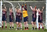 25 April 2008; The Loretto College defence defend their lead on the goal line in the closing seconds of the game. Pat the Baker Post Primary School Junior A Final, Loretto College, Omagh v Dunmore, Galway, Pairc Sean Mac Diarmada, Carrick-On-Shannon, Co Leitrim. Picture credit: Oliver McVeigh / SPORTSFILE