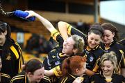 26 April 2008; Kilkenny's Marie Daragn left, and Lucinda Gahan celebrate their side's victory. Camogie National League Divison 1 Final, Galway v Kilkenny, Nowlan Park, Co. Kilkenny. Picture credit: Stephen McCarthy / SPORTSFILE  *** Local Caption ***