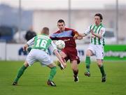 2 May 2008; Alan Carey, Cobh Ramblers, in action against Paddy Kavanagh, right, and Mark Duggan, Bray Wanderers. eircom League of Ireland Premier Division, Bray Wanderers vs Cobh Ramblers, Carlisle Grounds, Bray, Co. Wicklow. Picture credit: Stephen McCarthy / SPORTSFILE