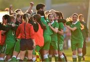 9 April 2015; Republic of Ireland players celebrate after Saoirse Noonan scored their side's second goal against England. UEFA Women's Under 17 Championship Elite Round, Group 2, England v Republic of Ireland, Turners Cross, Cork. Picture credit: Matt Browne / SPORTSFILE